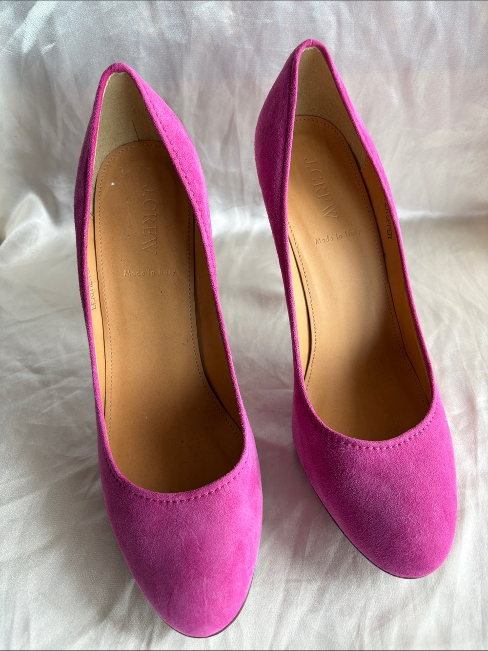 J. Crew Bright Fuchsia Suede Pumps